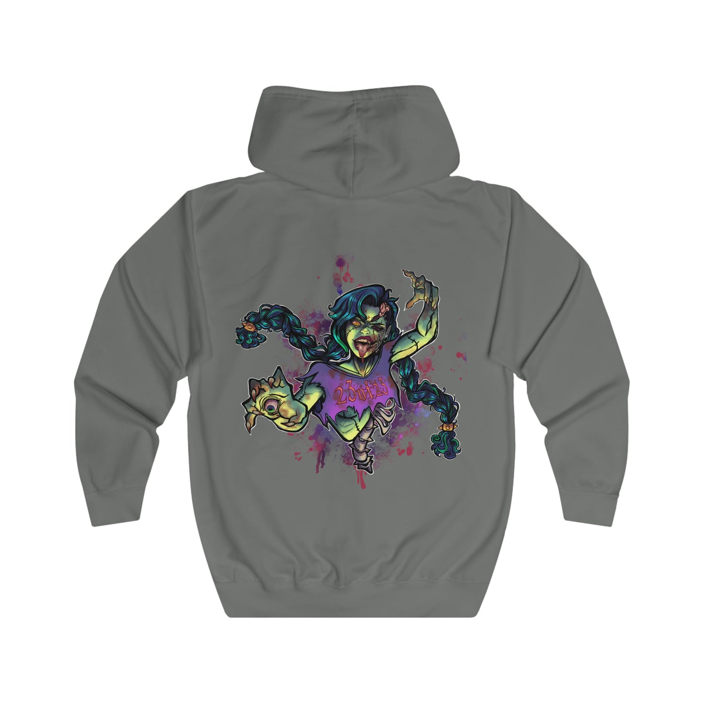 Zombie Girl Full Zip Hoodie