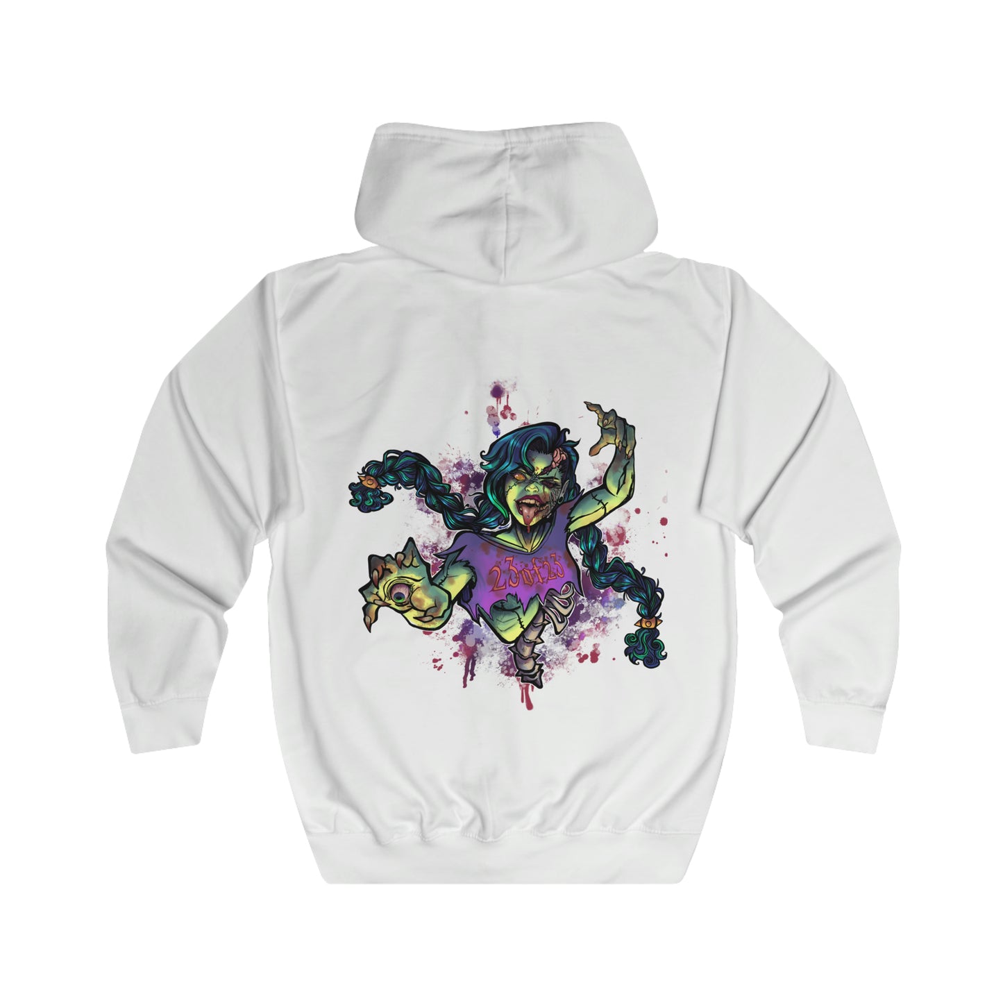 Zombie Girl Full Zip Hoodie