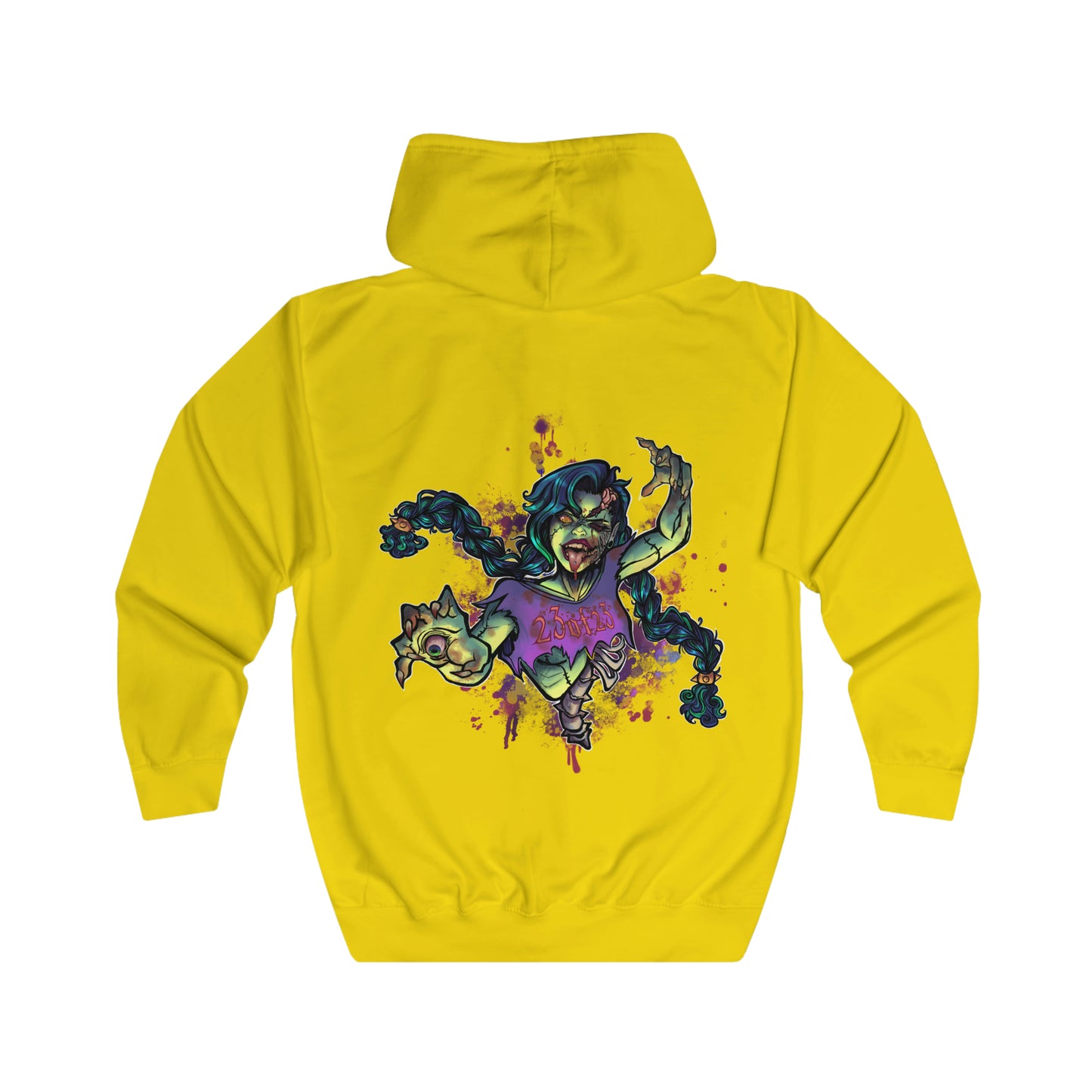 Zombie Girl Full Zip Hoodie