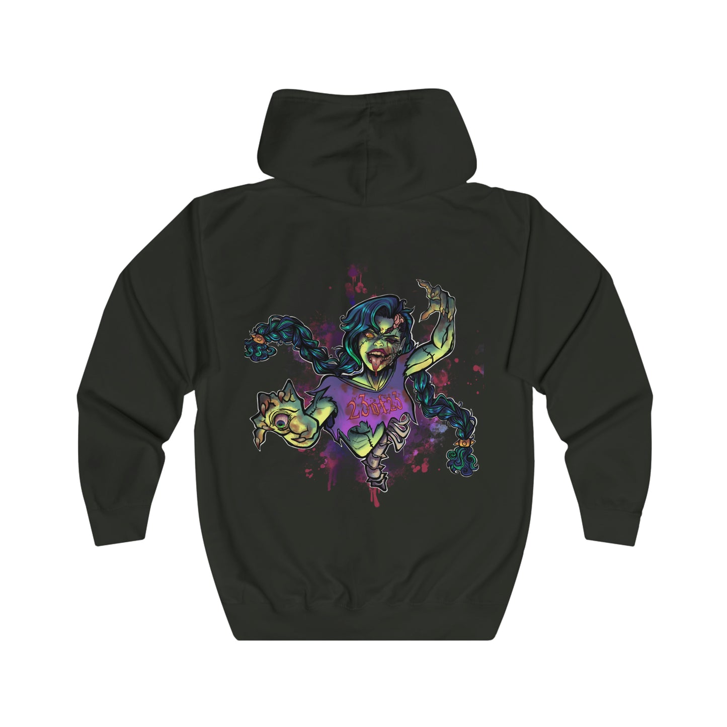 Zombie Girl Full Zip Hoodie