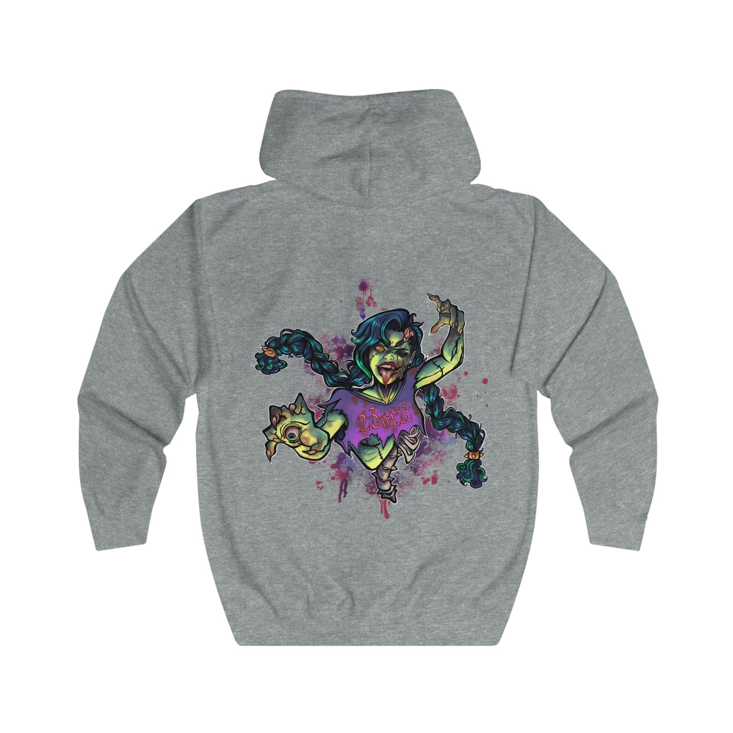 Zombie Girl Full Zip Hoodie