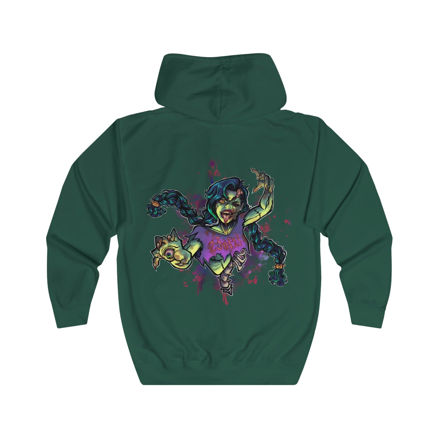 Zombie Girl Full Zip Hoodie