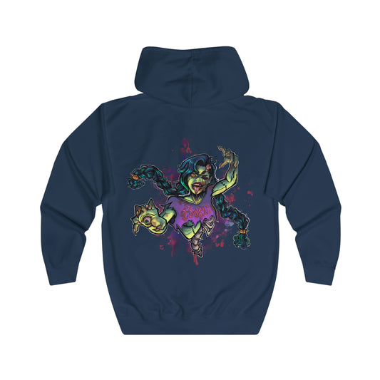 Zombie Girl Full Zip Hoodie