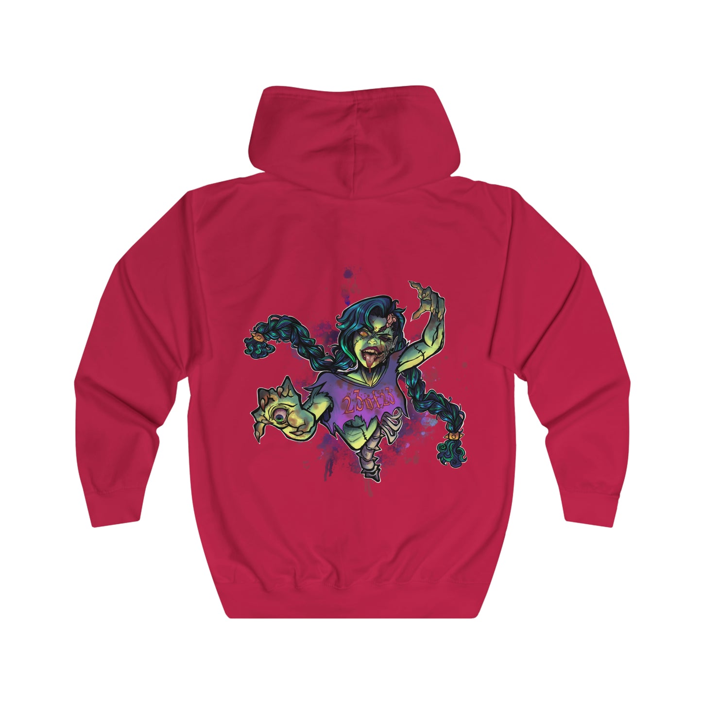 Zombie Girl Full Zip Hoodie